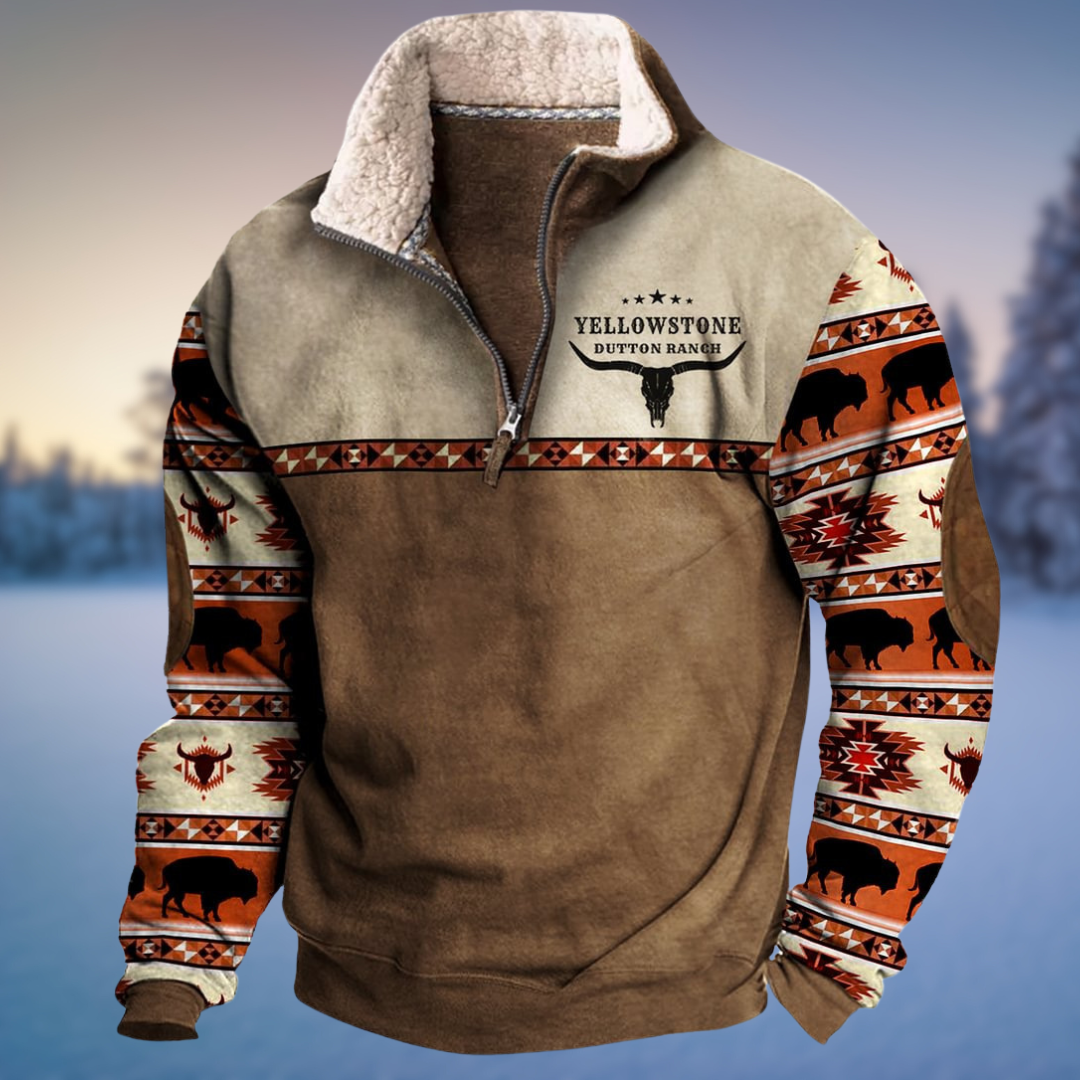 Luca – Warmer Ethno-Hoodie für kalte Tage