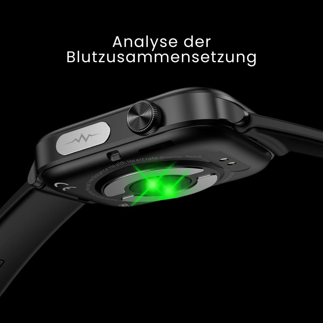 GlucoCare SOS Smartwatch für Männer & Frauen mit Blutzuckermessung