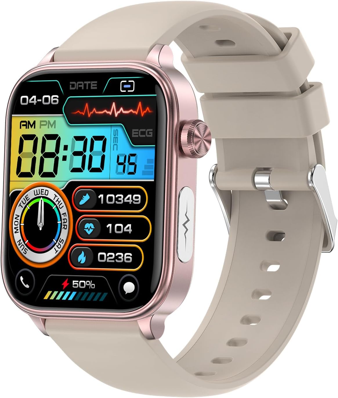 GlucoCare SOS Smartwatch für Männer & Frauen mit Blutzuckermessung
