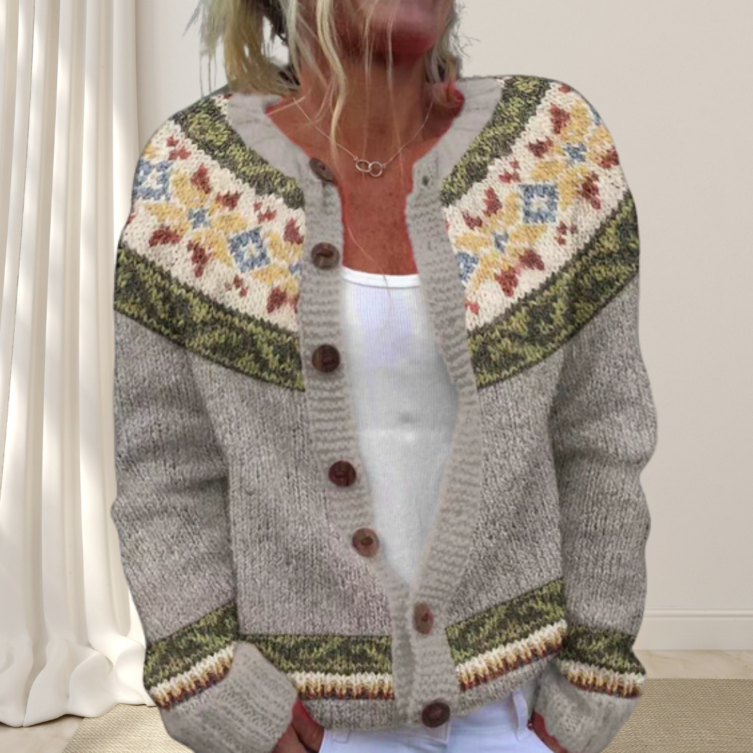Virelle™ - Locker gestrickter Chic Cardigan mit Muster