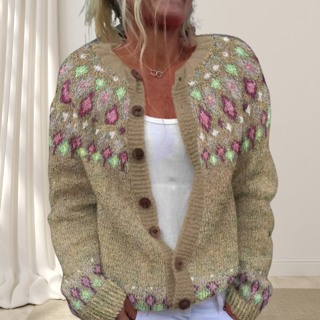Virelle™ - Locker gestrickter Chic Cardigan mit Muster