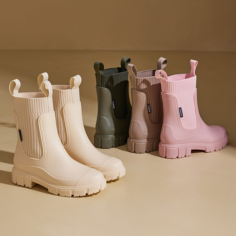 Chelsees - bequeme Damen Regenstiefel mit rutschfester Sohle