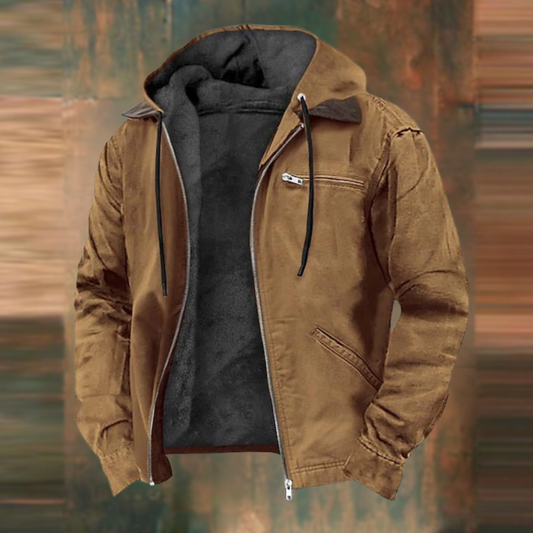 Alexander – Warme Herbstjacke mit Kapuze für kalte Monate