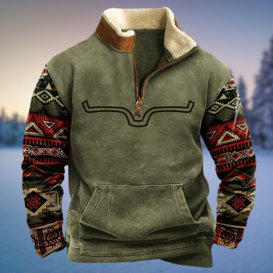 Luca – Warmer Ethno-Hoodie für kalte Tage
