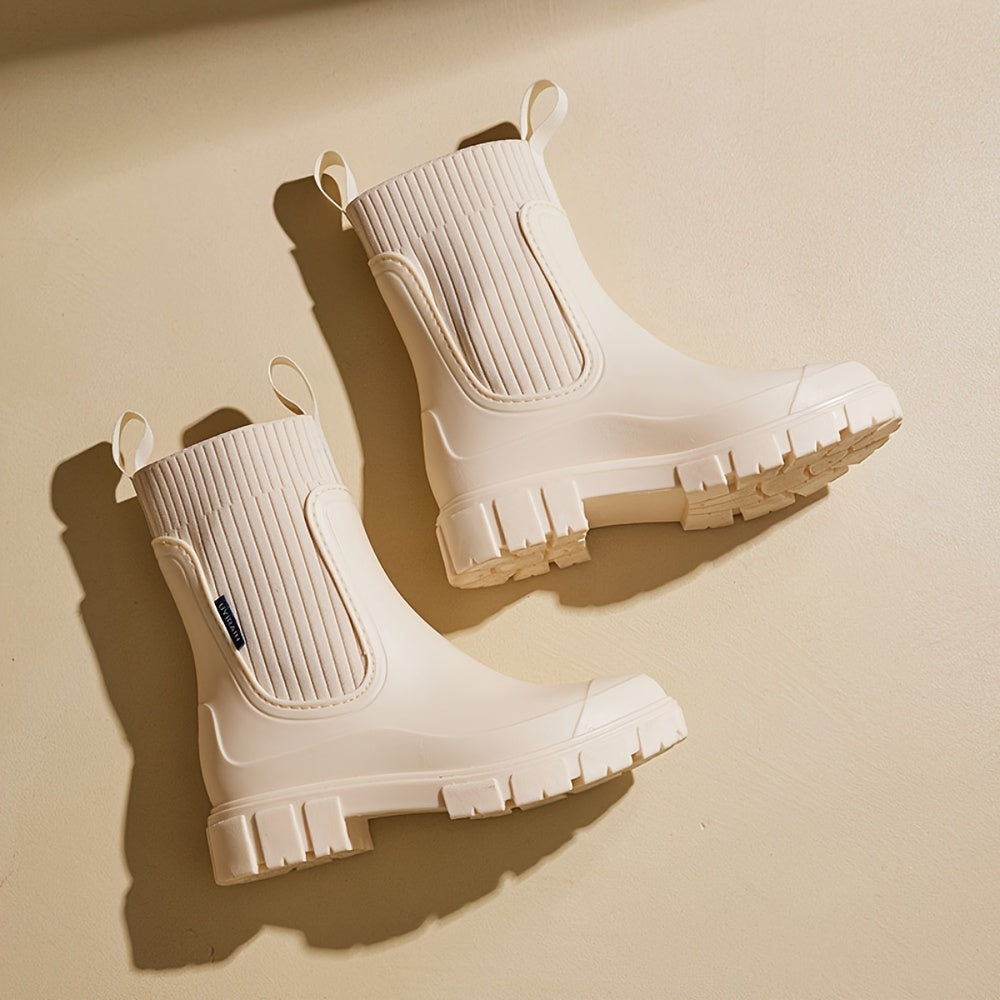 Chelsees - bequeme Damen Regenstiefel mit rutschfester Sohle