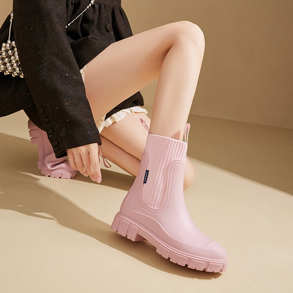 Chelsees - bequeme Damen Regenstiefel mit rutschfester Sohle
