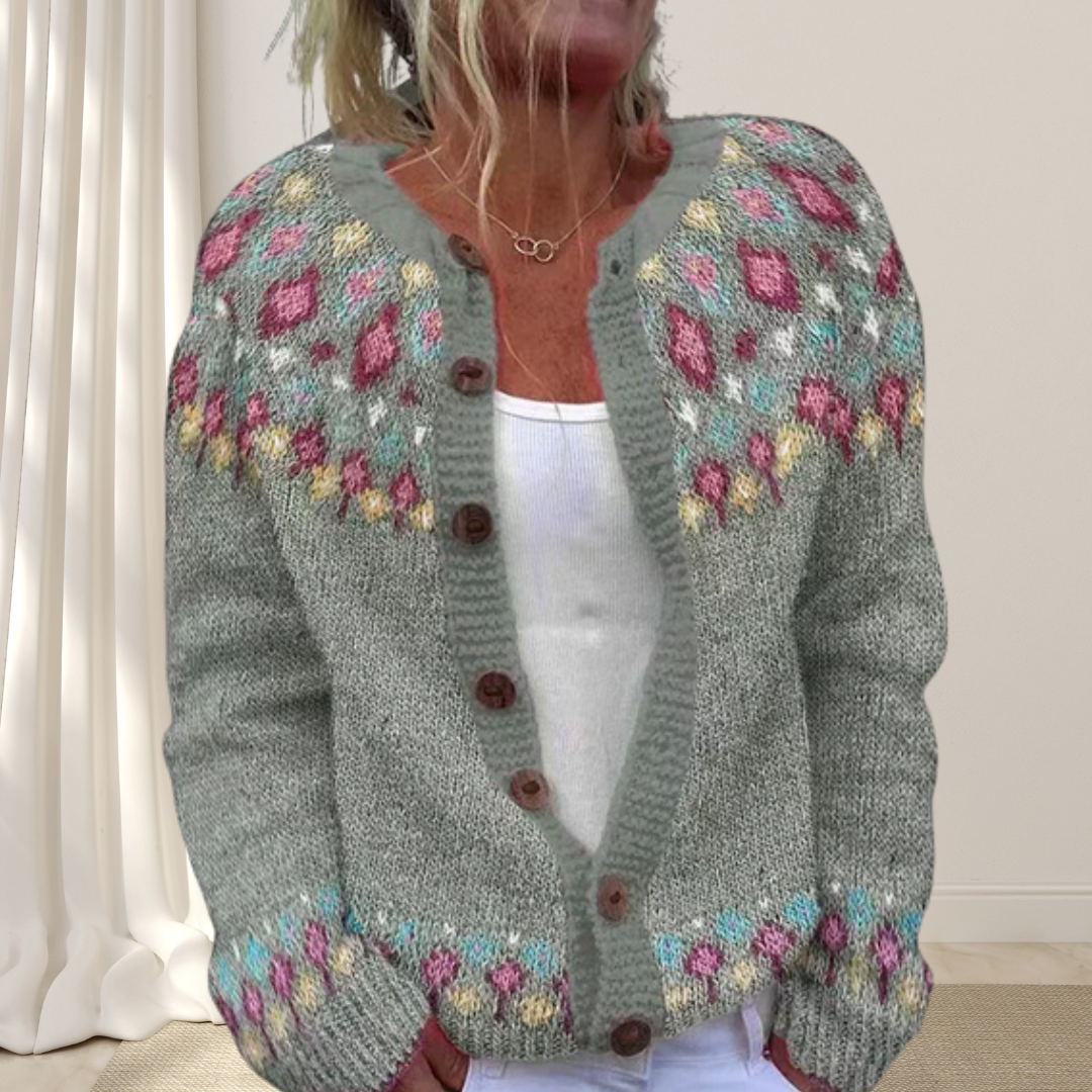 Virelle™ - Locker gestrickter Chic Cardigan mit Muster