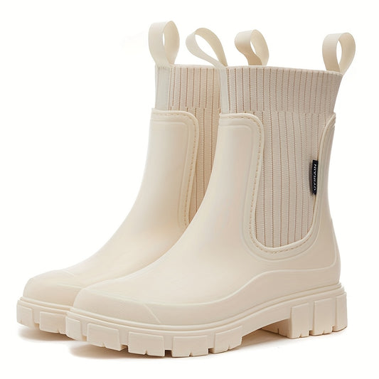 Chelsees - bequeme Damen Regenstiefel mit rutschfester Sohle